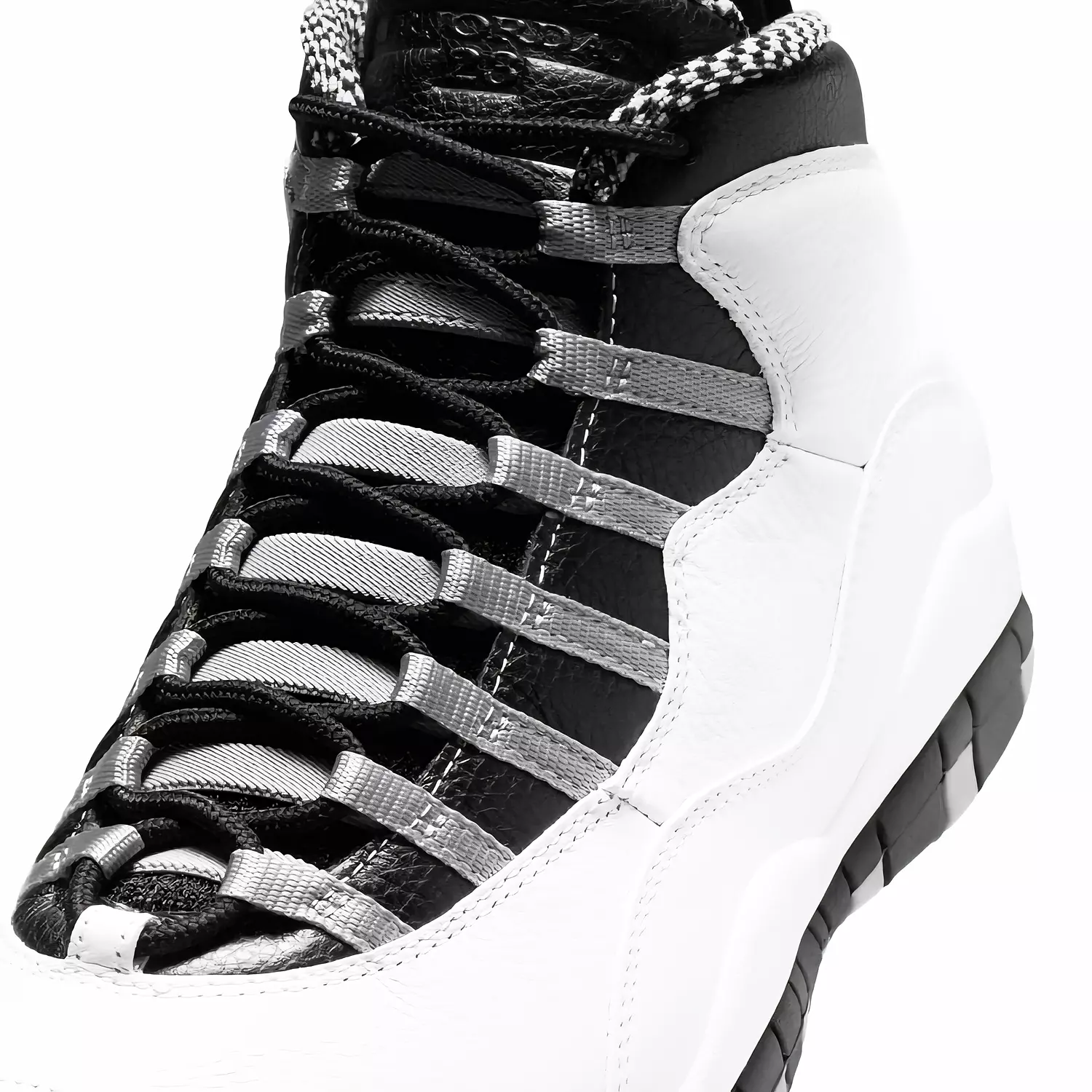 Jordan Air Jordan 10 Retro Trainers White Black Light Steel Grey Dark 6