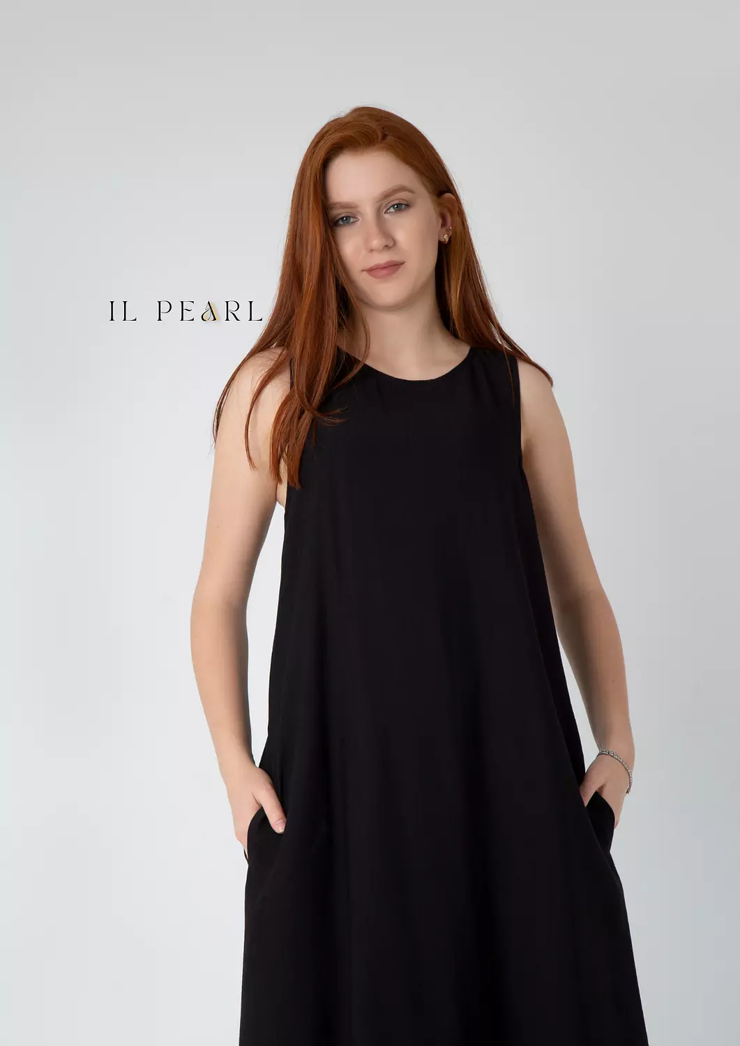 Basic Soft Linen Dress - Black 3