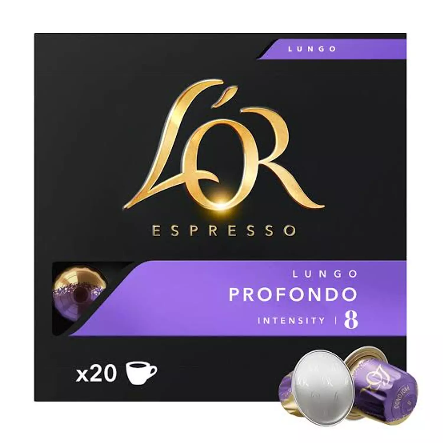 L’OR Espresso Profondo Intensity 8 ( 20  Nespresso Compatible Capsules ) image