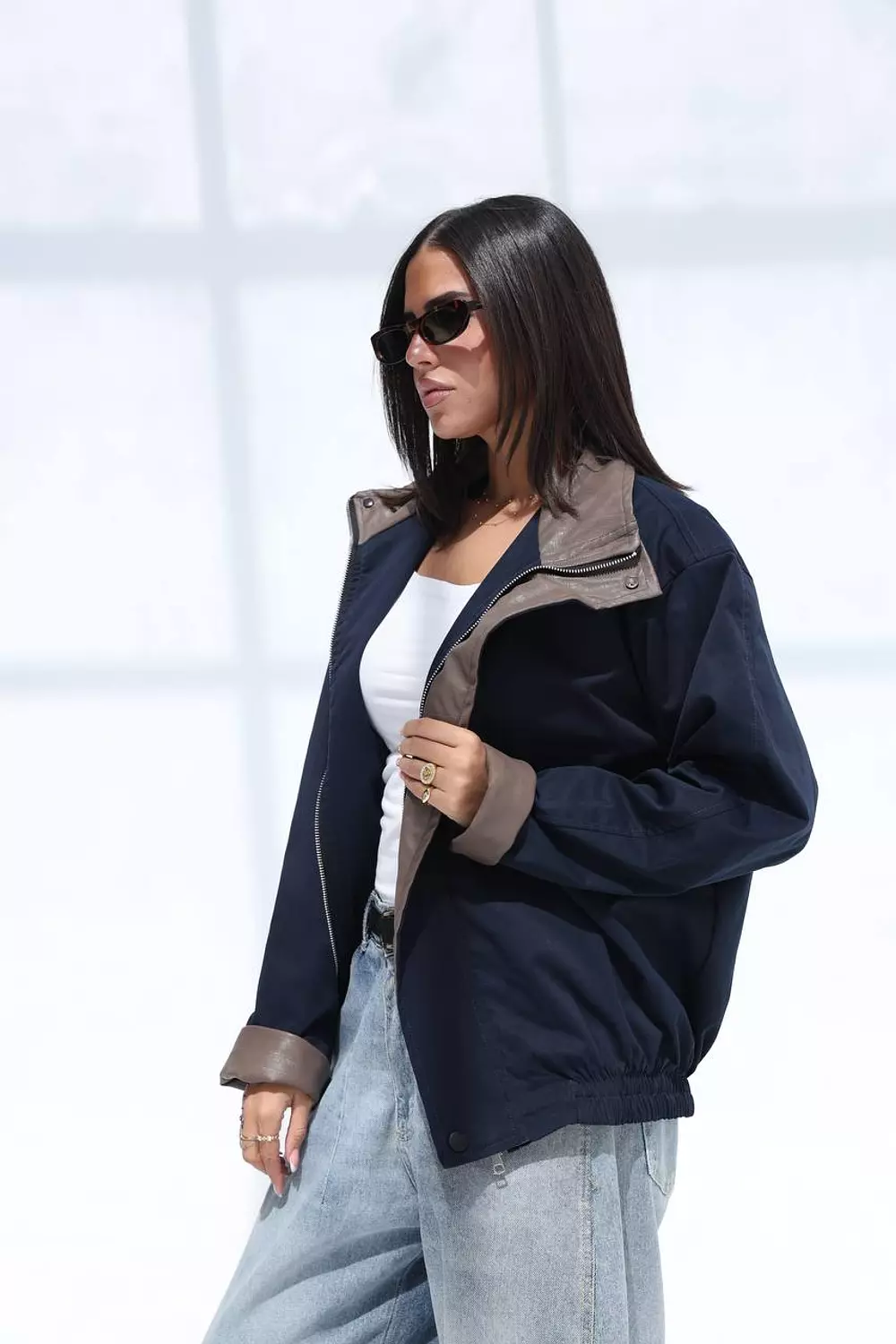 Mocha Lined Bomber  12