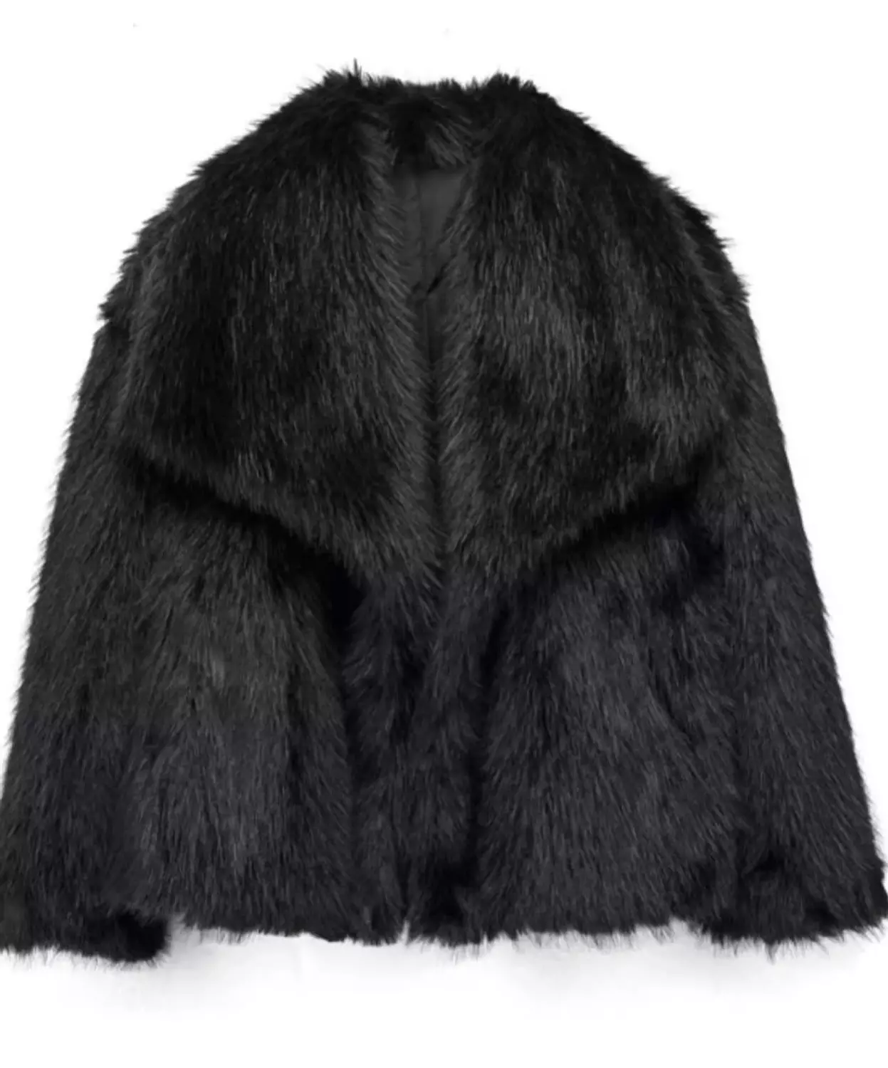 Double collar fur coat 2