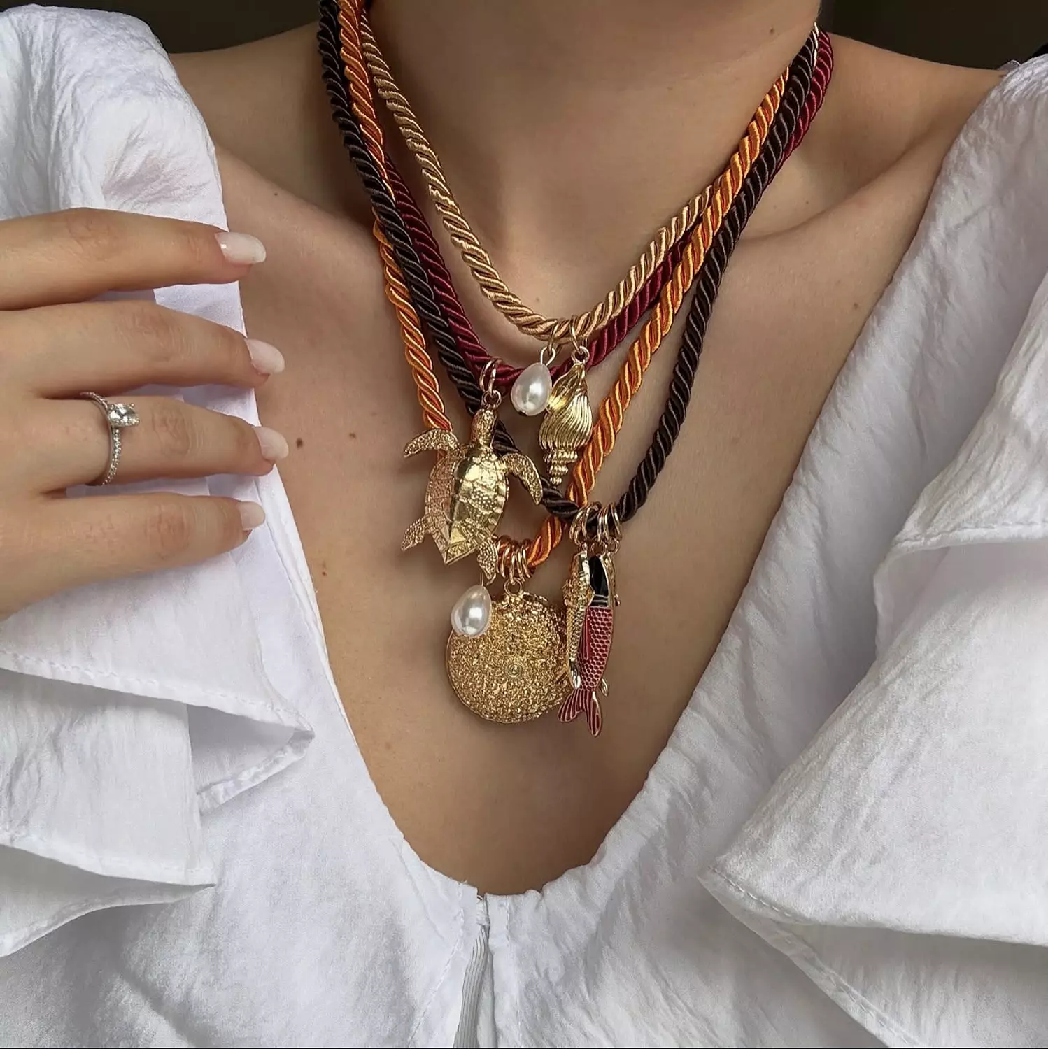 Earthy Summer Necklace Stack (4) image