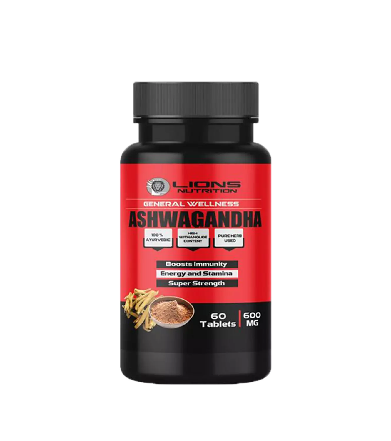 Lions Ashwaganda - 60tablets - 30serv hover image