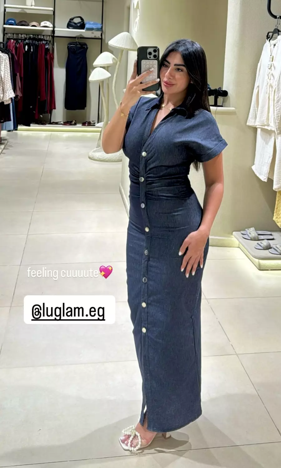 Denim Midi Dress 1