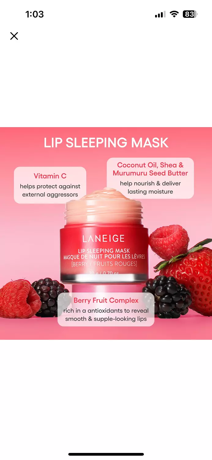 LANEIGE Lip Sleeping Mask Intense Hydration with Vitamin C  1