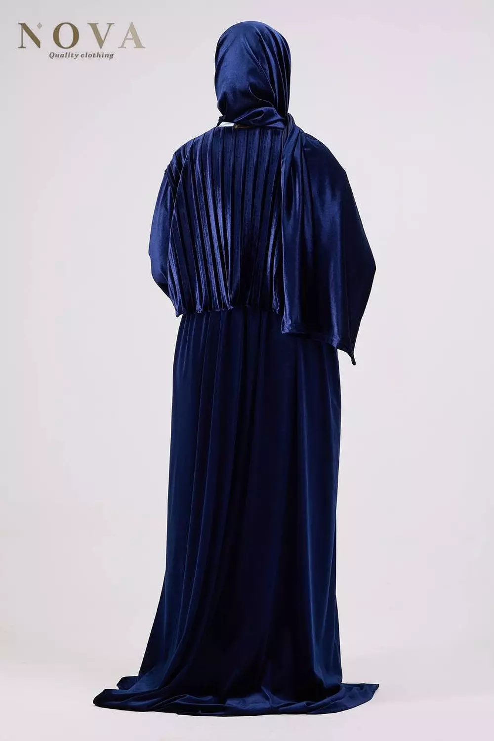 Navy blue Velvet Wave 1