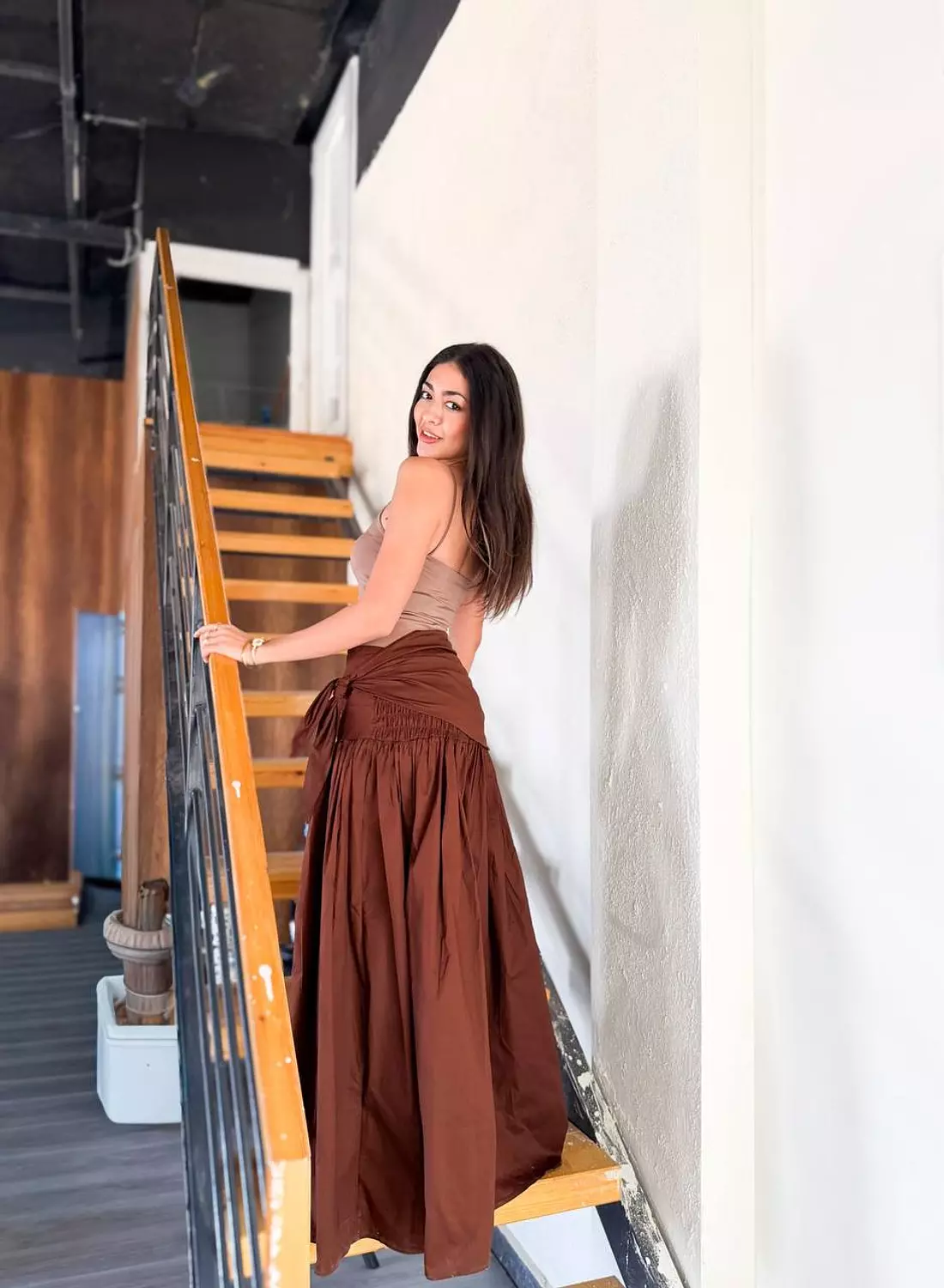 Scarf-Wrapped Skirt 4