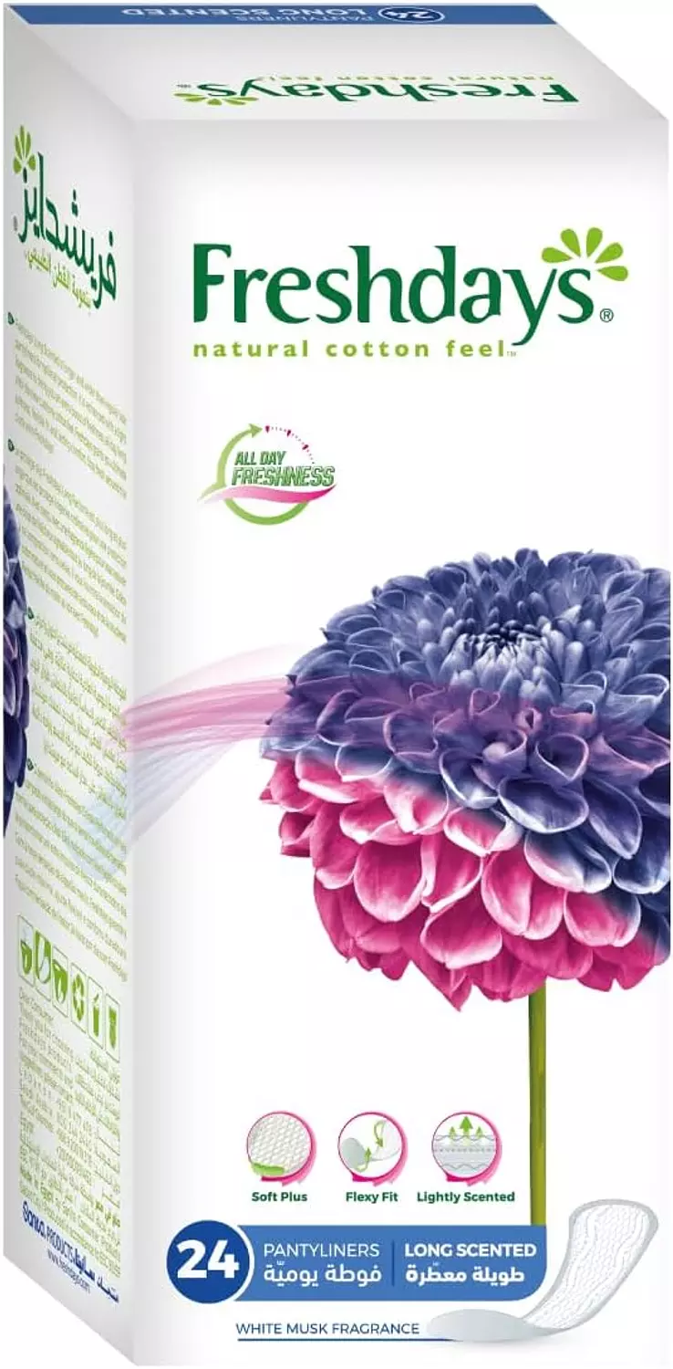 FRESHDAYS PANTYLINERS LONG SCENTED 24 PADS image