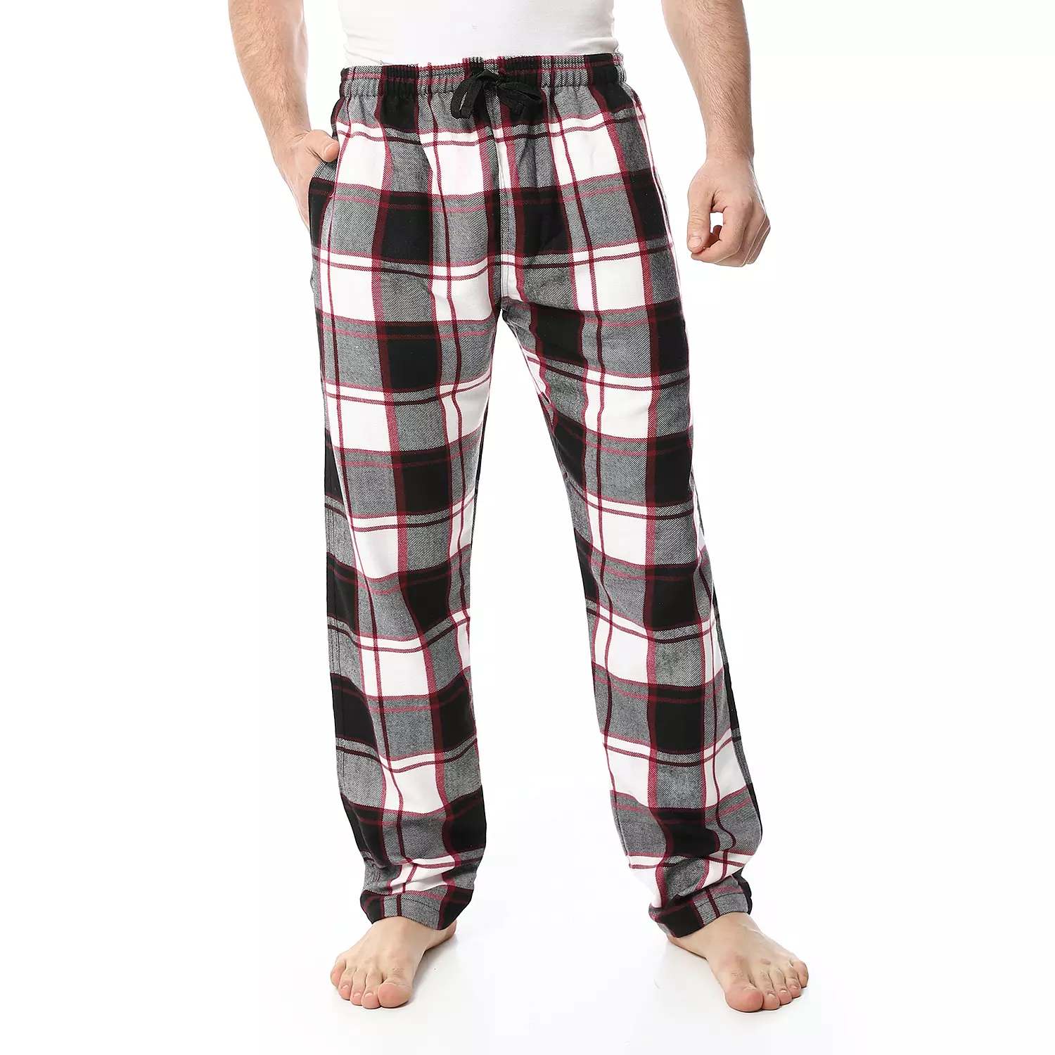 Shorto Winter Check Pants - Black * White * Grey - 4045 - 3 image