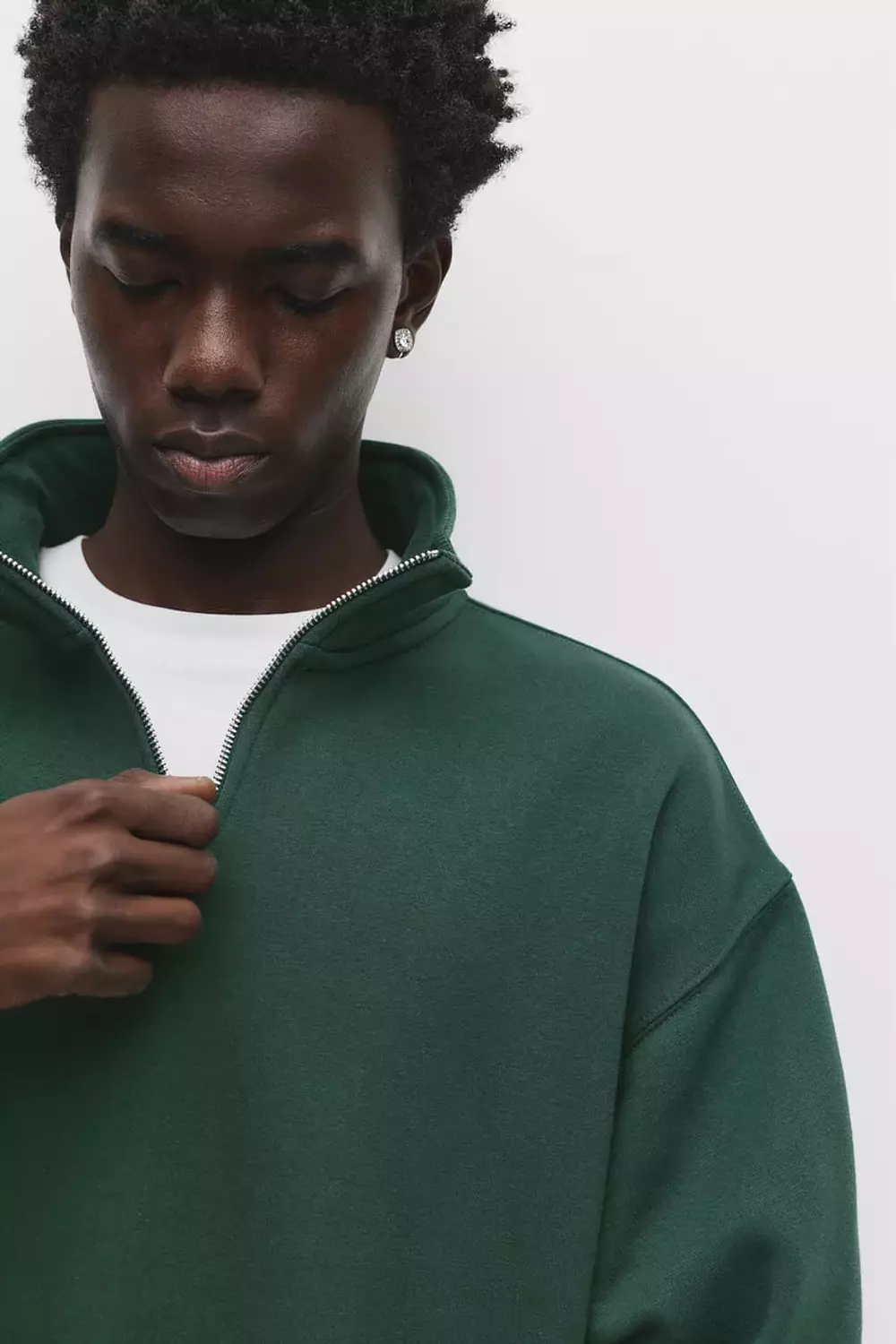 Pull&bear Basic Quarter Zip Sweatshirt  8