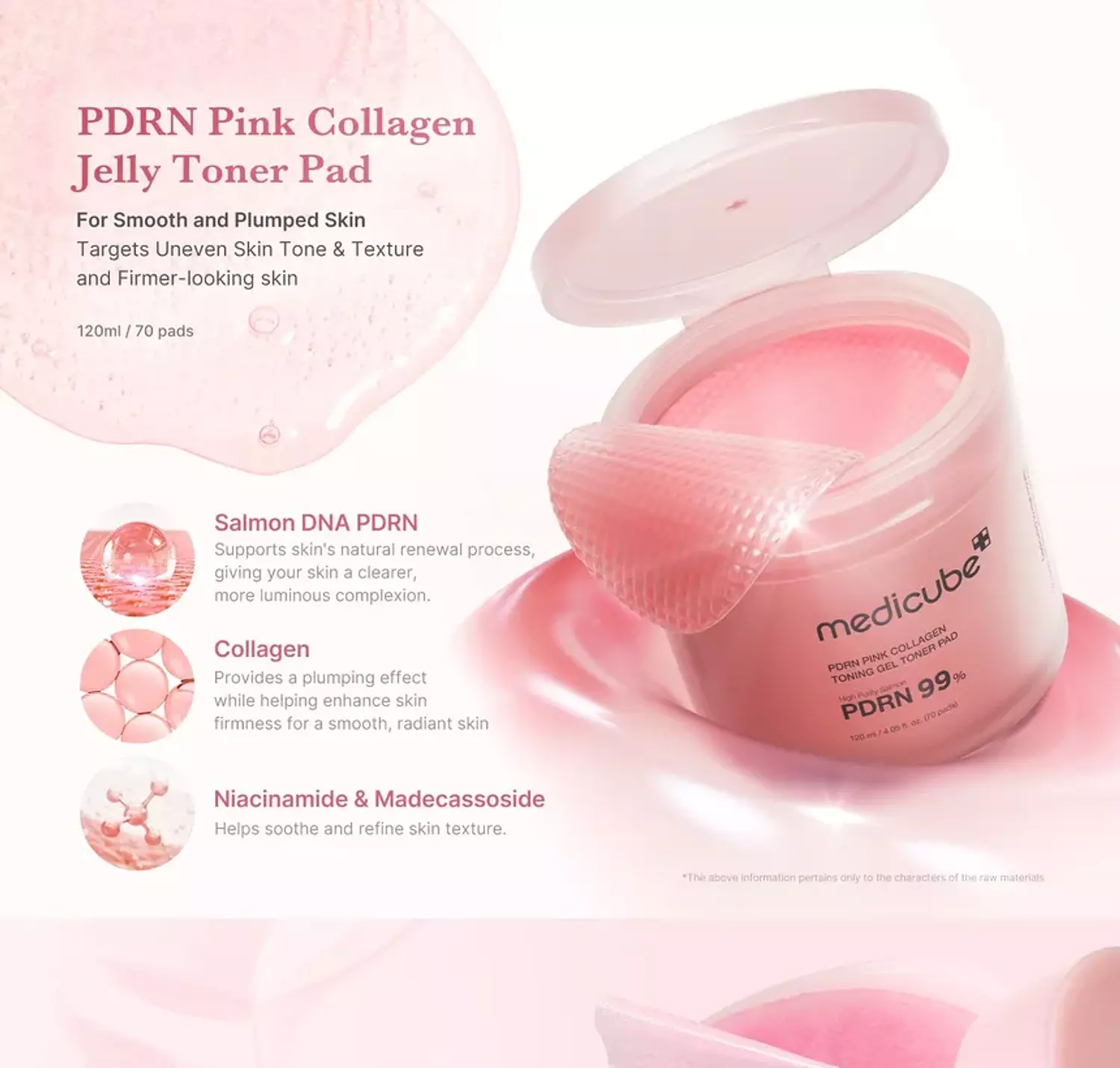 Medicube - PDRN Pink Collagen Toning Gel Toner Pad hover image