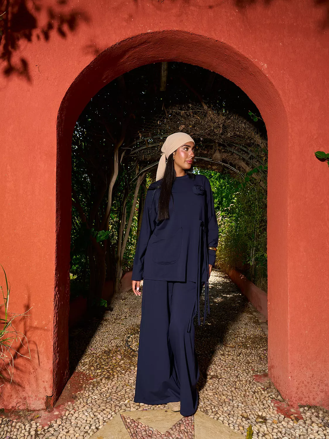Worood Comfy Set with Pin - Navy Blue 7