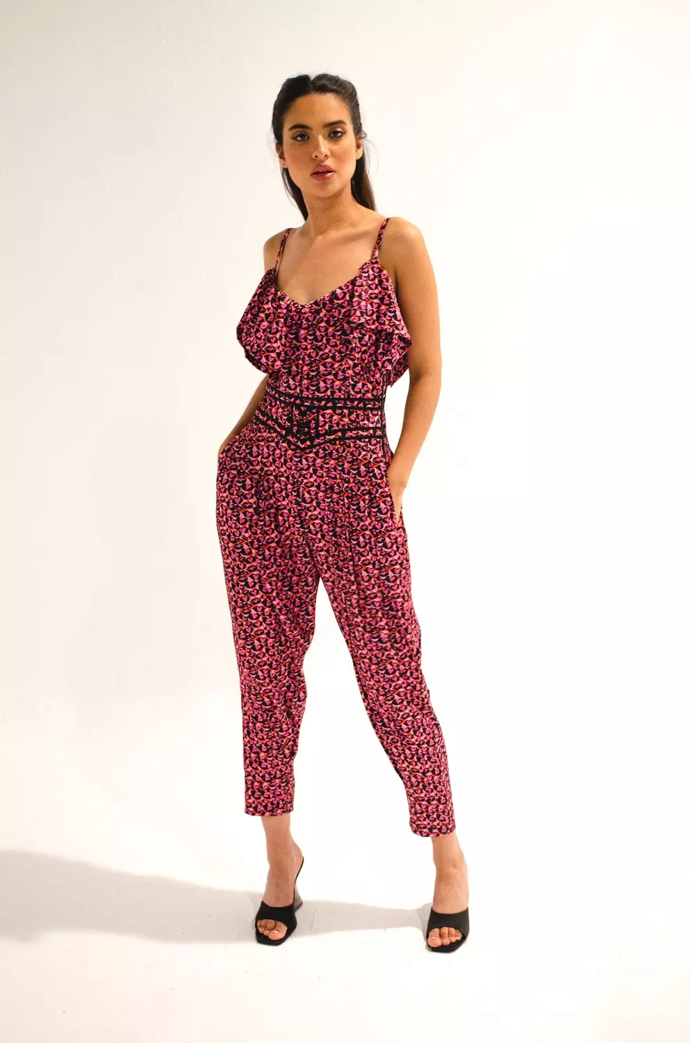 Printed Silk Satin Jumpsuit image