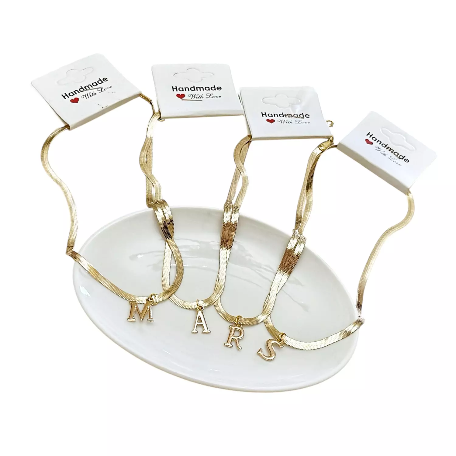 Stainless Steel Alphabet Necklace 1 Pc 1