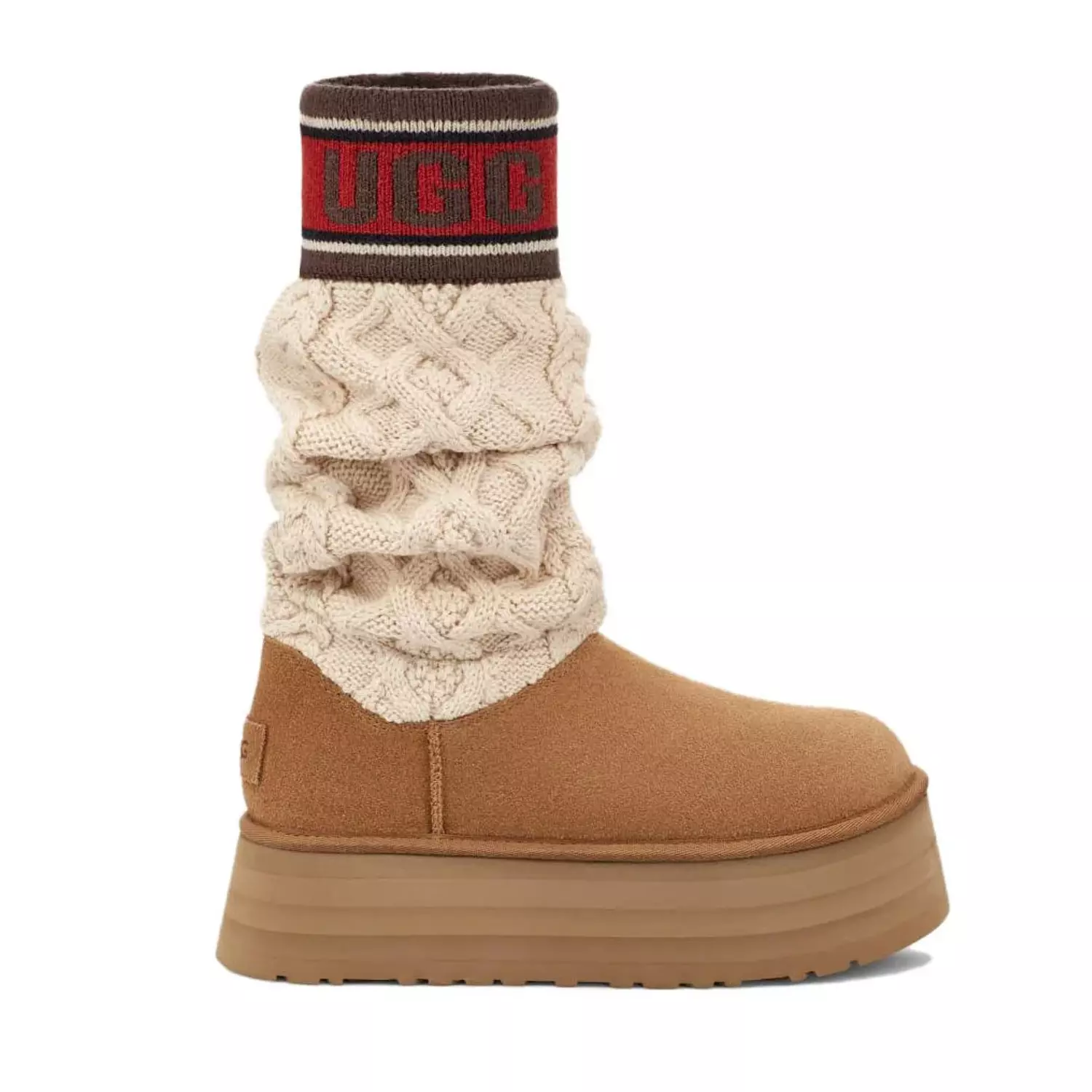 UGG Classic Sweater Letter Boot - Chestnut image