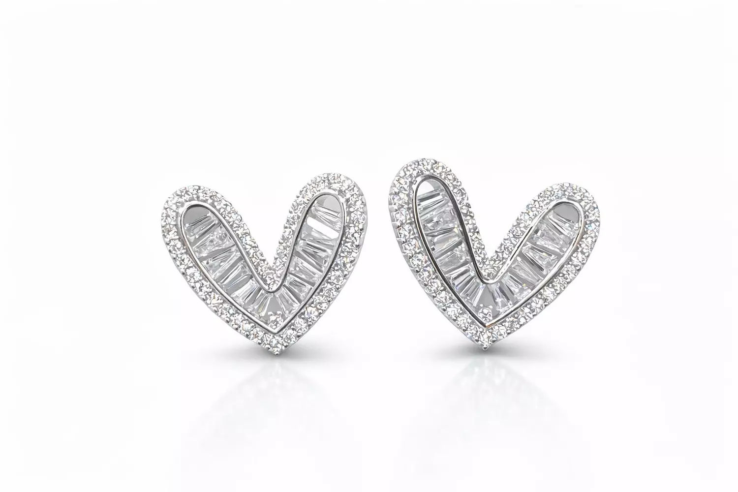 Silver Earrings Heart image