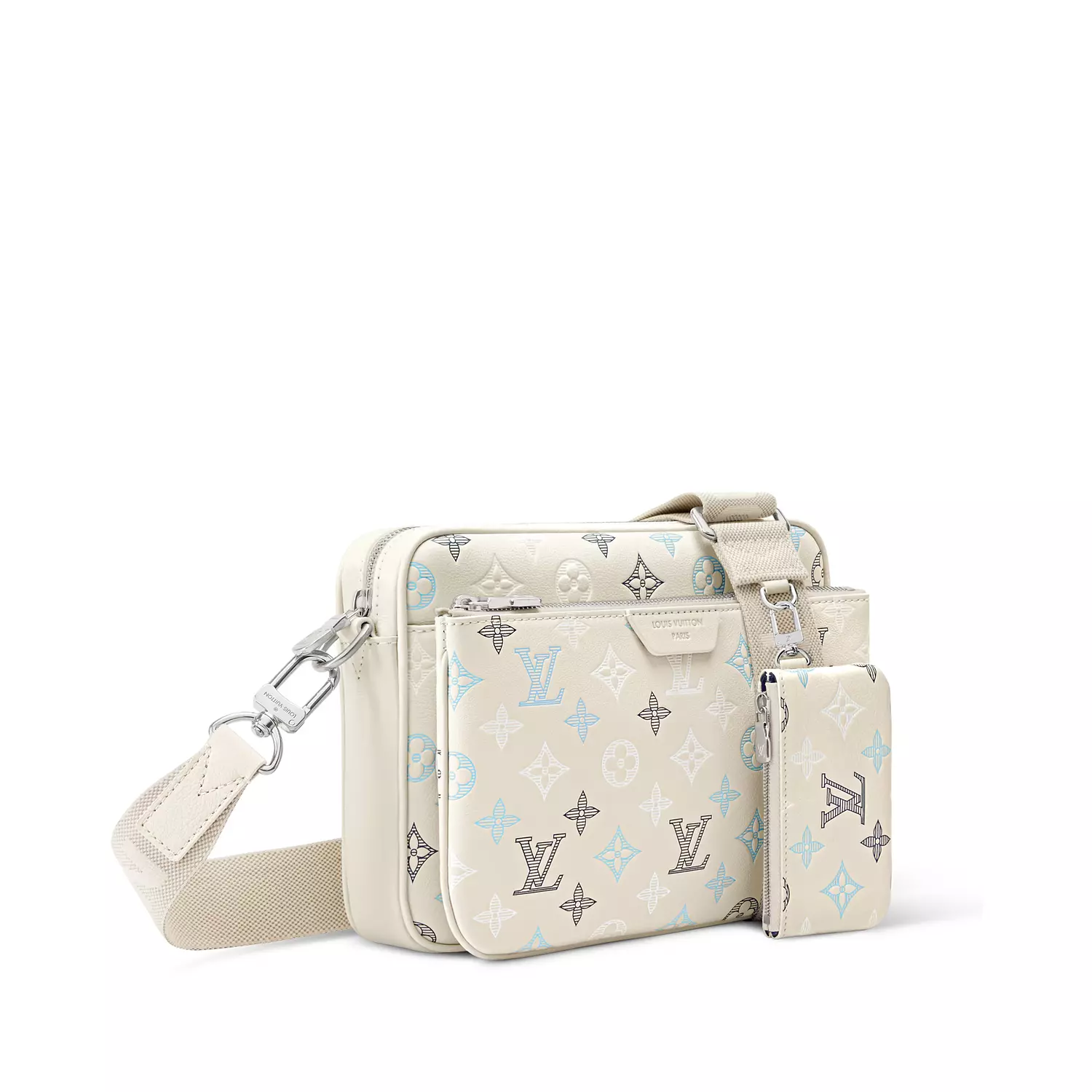 Louis Vuitton Trio Messenger bag made from white Monogram hover image