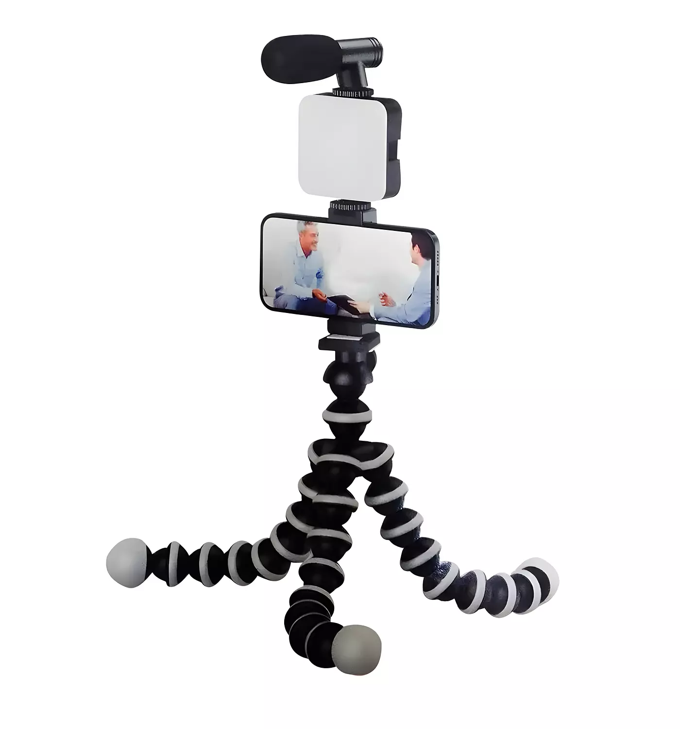 plokama PK-775 Photography Kit with LED Light and Tripod Microphone - Compatible with Various Devices hover image