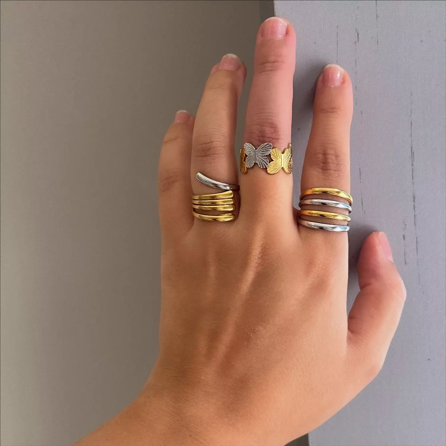 SilverxGold Rings  image