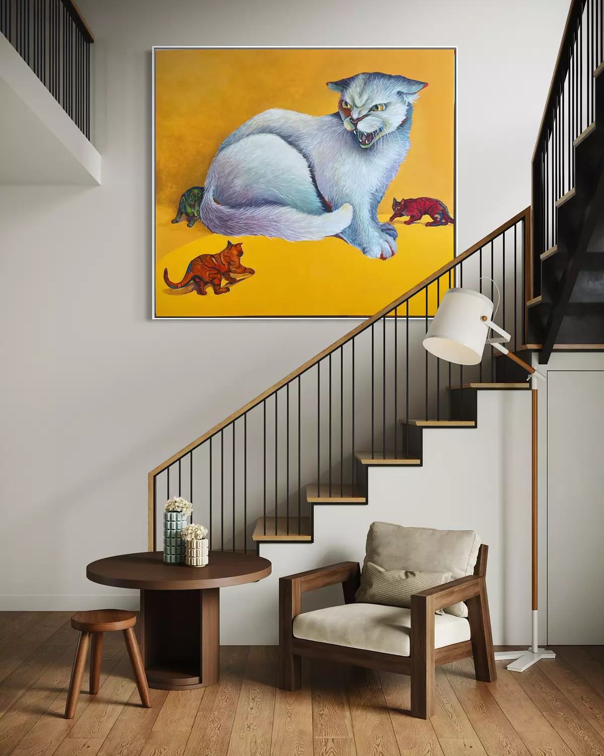 The Anxious, Distressed Persona (Yellow Painting – The Withdrawn Cat) 3