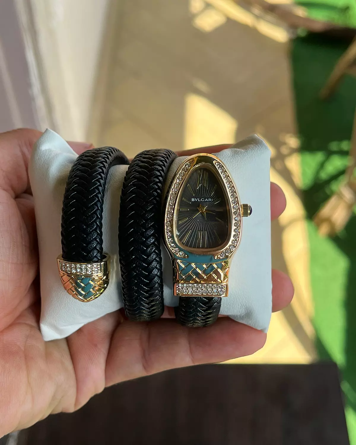 Bvlgari white and black leathers 4