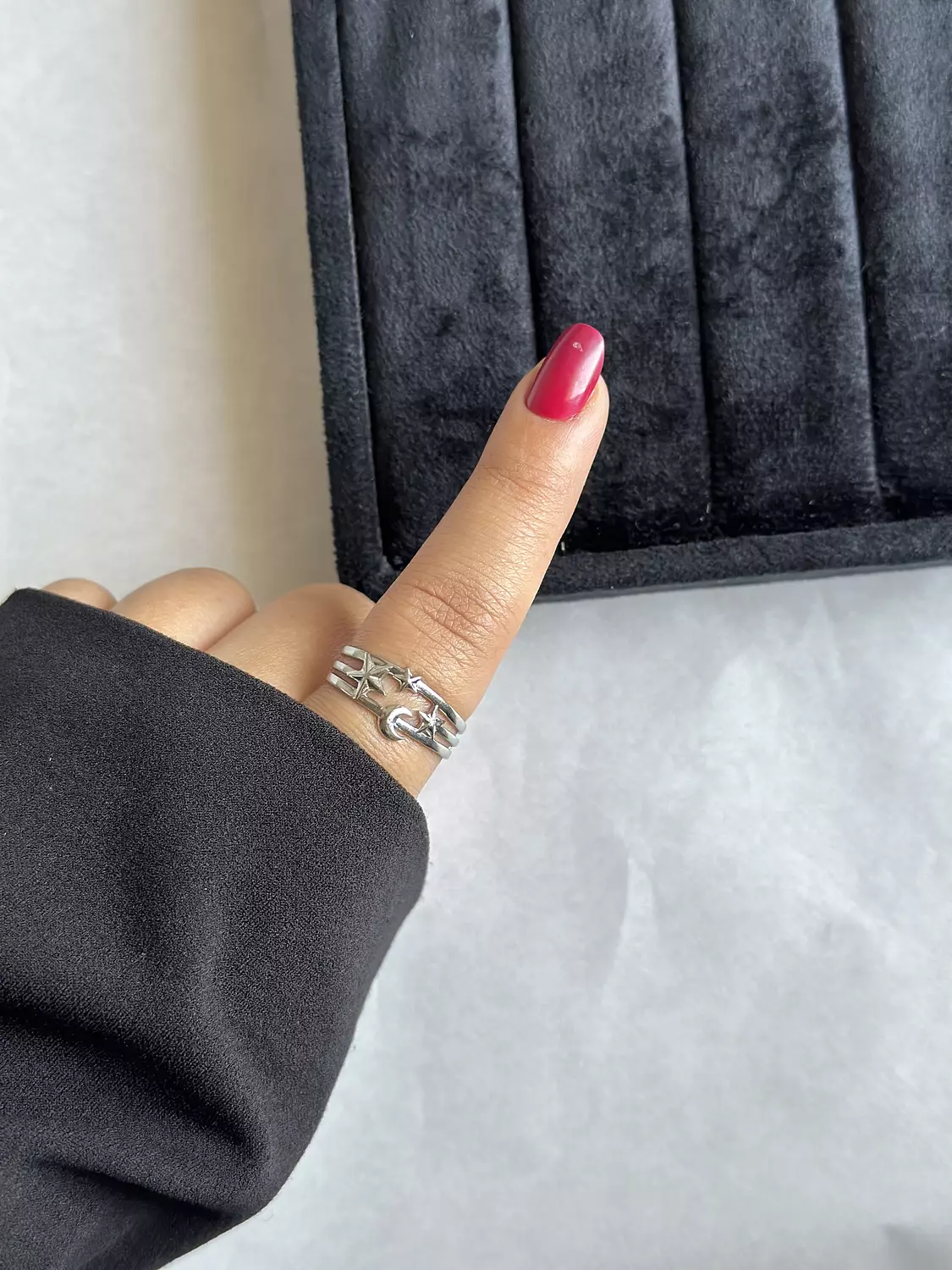Star Moon Silver Ring 1