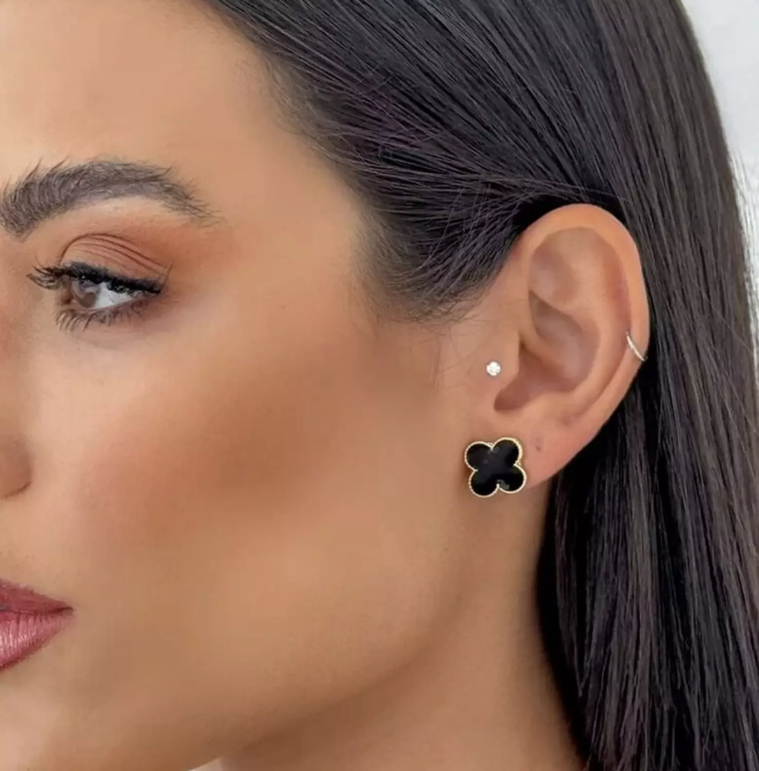 Black Vancleef Stainless Earrings image