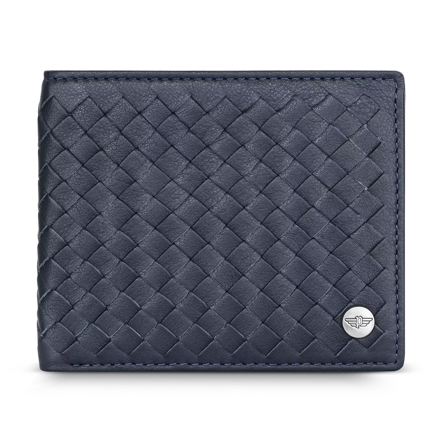 Police Men's Weaved Leather Wallet - PA40112WLBL, Blue