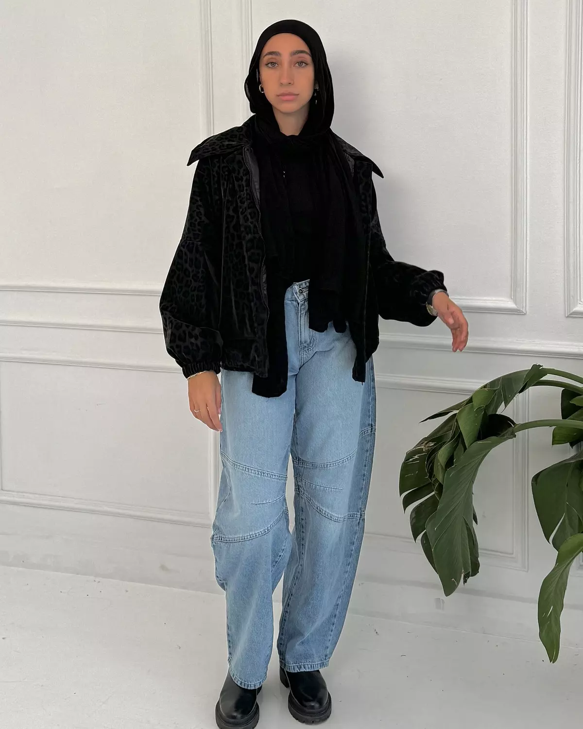Balloon denim pants 3