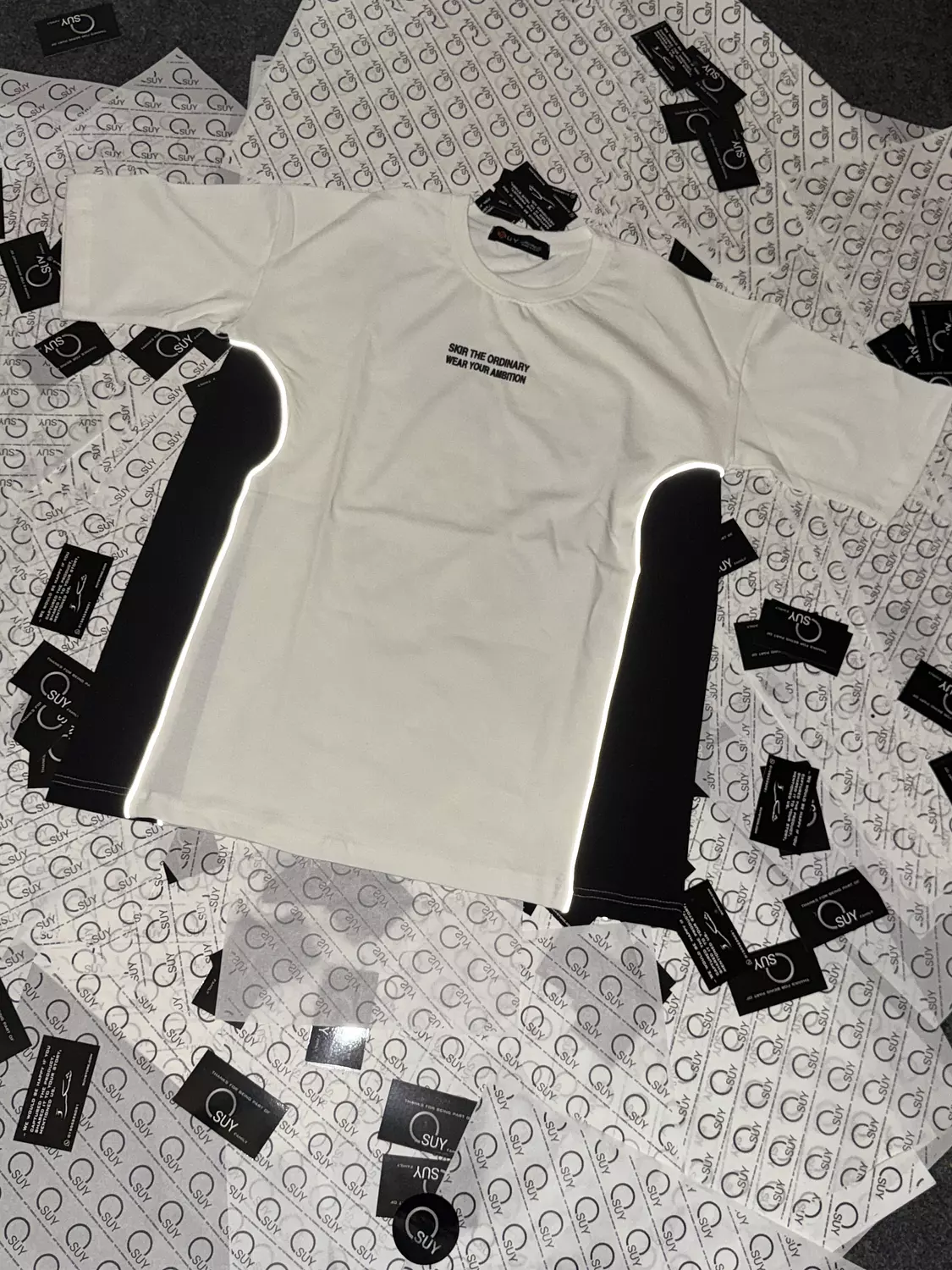 Over size Premium T-shirt _ Reflect _ White (black) image