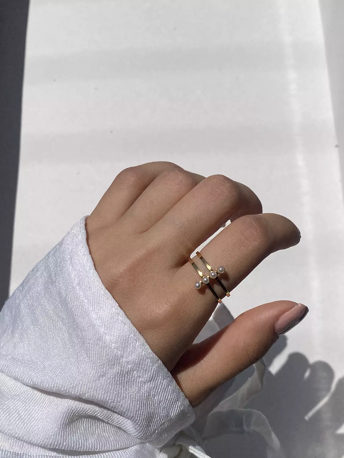 Pearl stack Ring 3