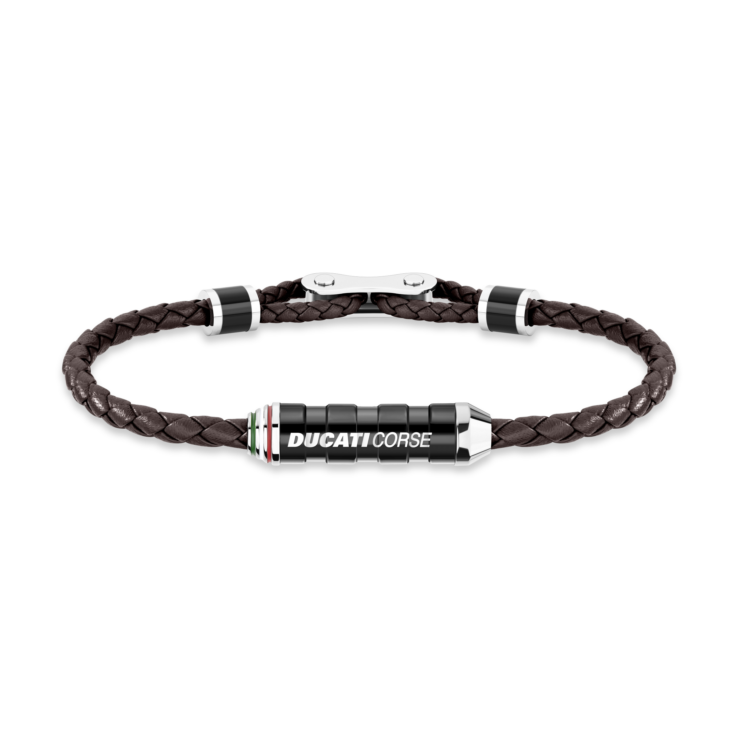 Ducati - DTAGB2137210 - MAGNETE PELLE BROWN LEATHER WITH Stainless Steel BR SML