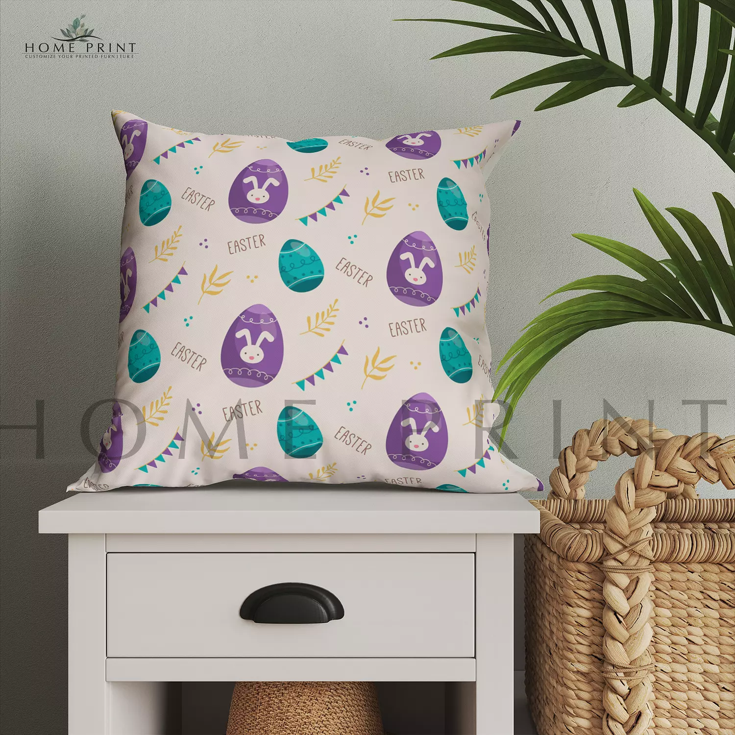 Easter Cushion - Easter eggs - Multi Color Design - image