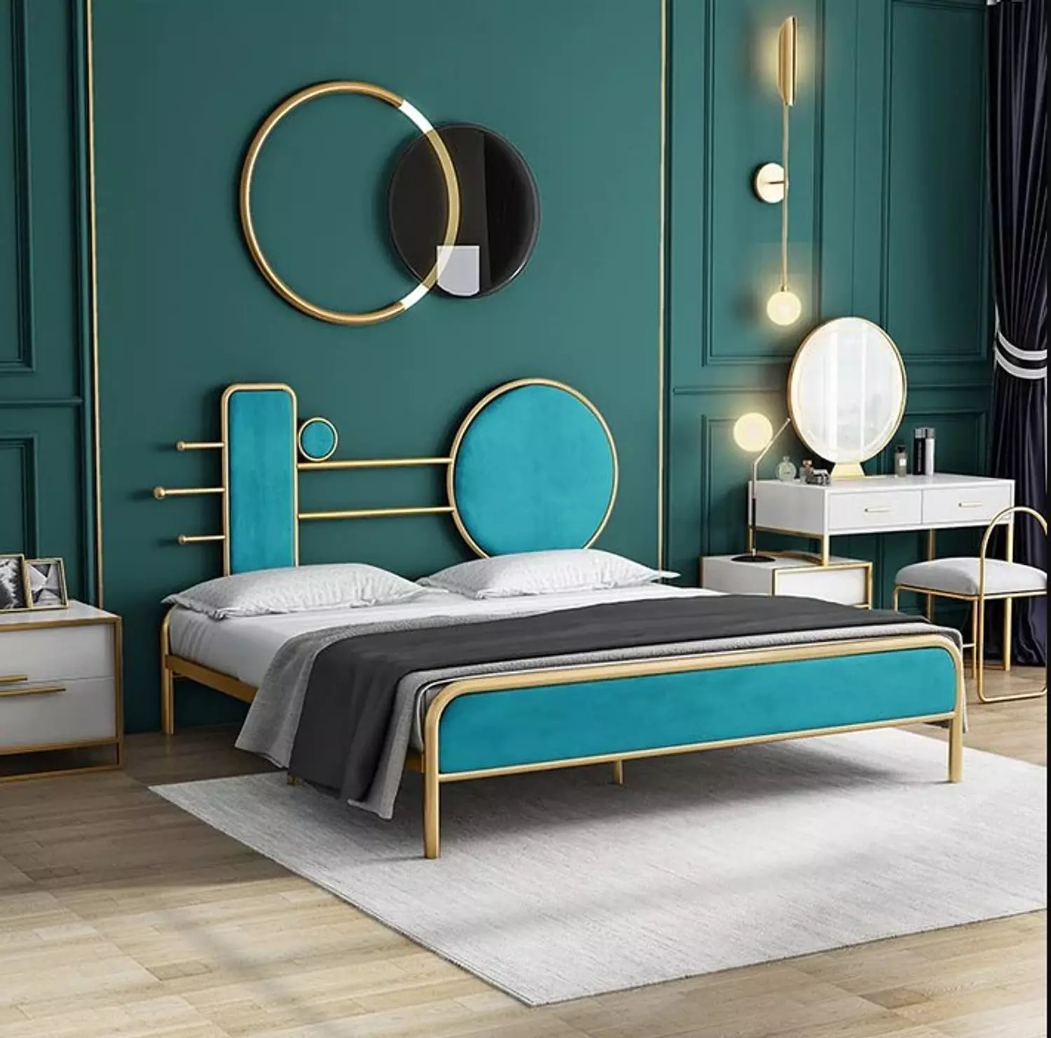 Steel bed of different sizes hover image