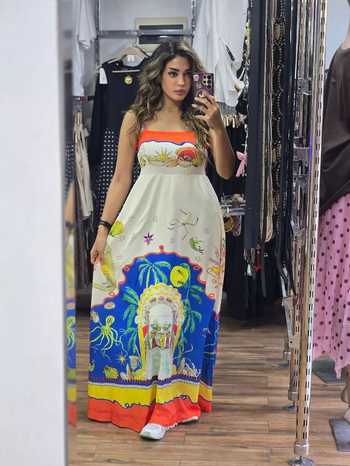 Orange maxi Alemais dress 2