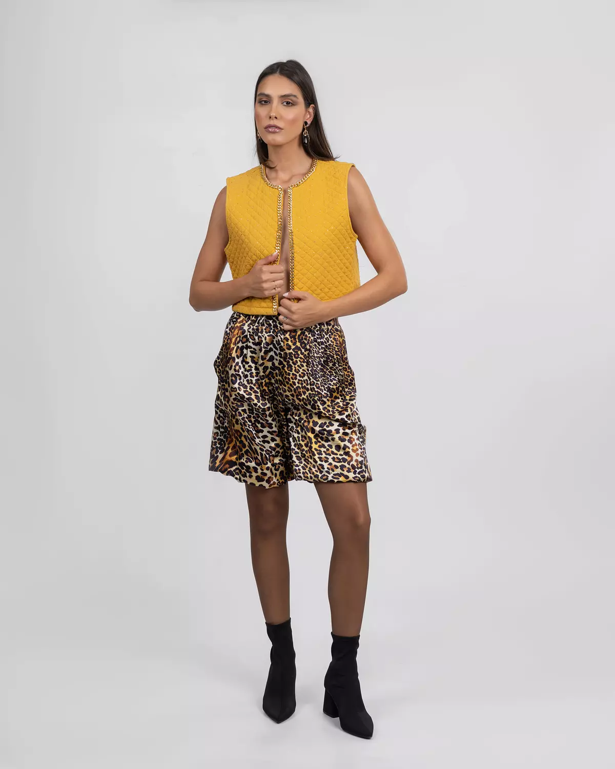 Mustard Cropped Jacket hover image