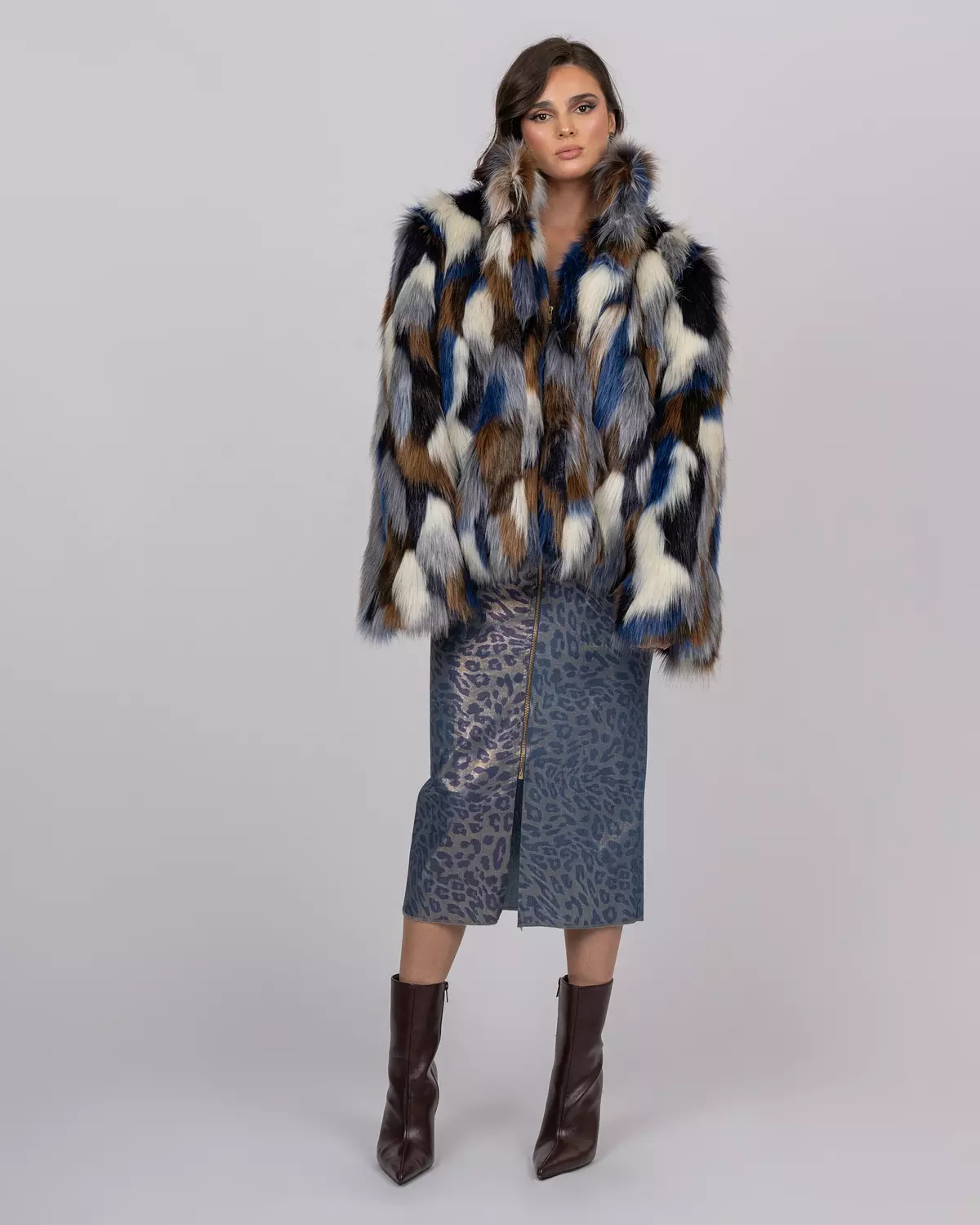 Multicoloured Faux Fur Jacket 3