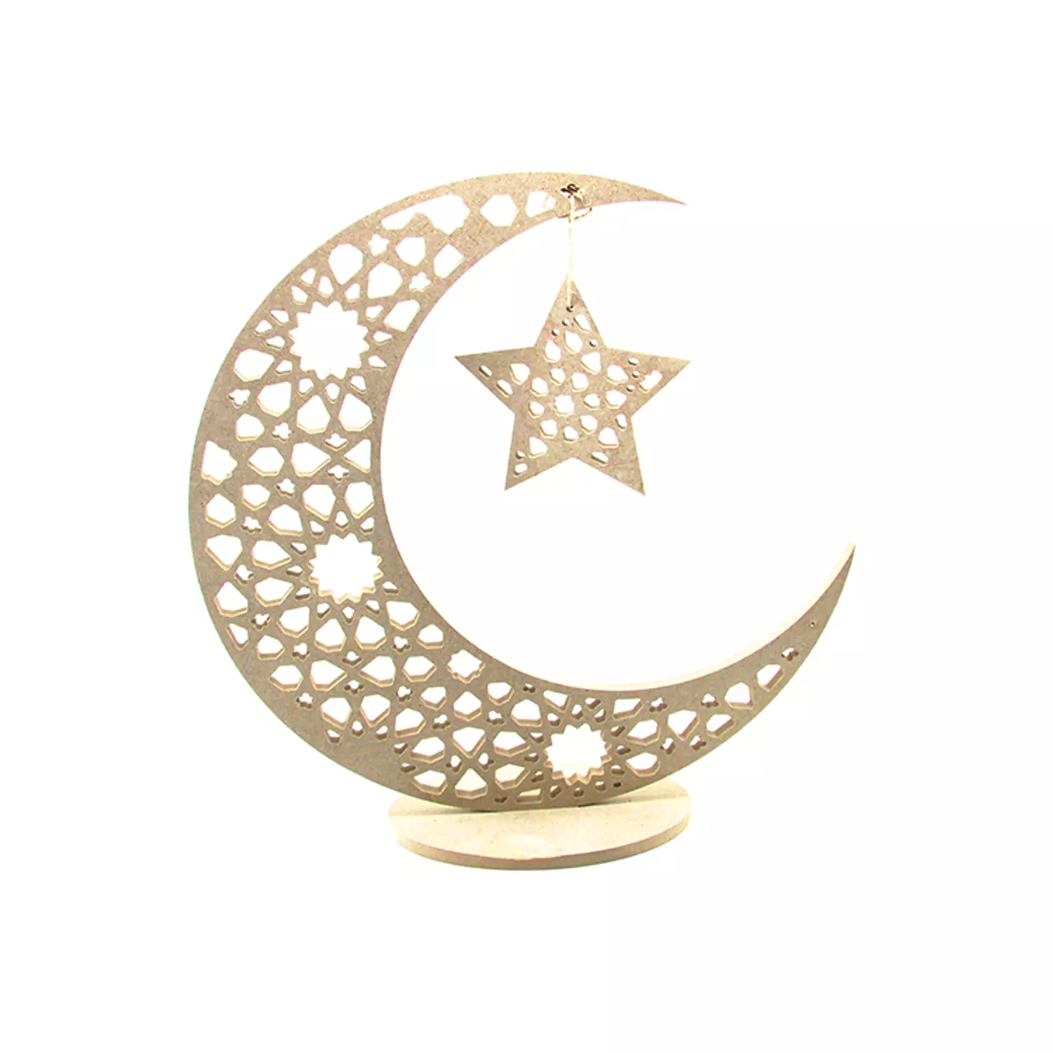 Wooden crescent and star 1