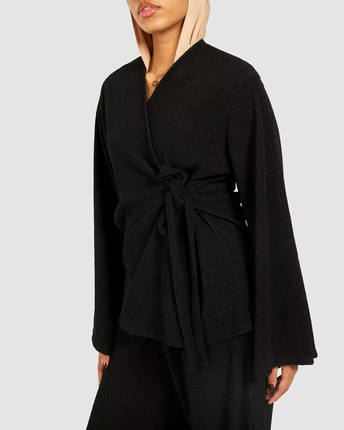 wrap winter set in Black hover image