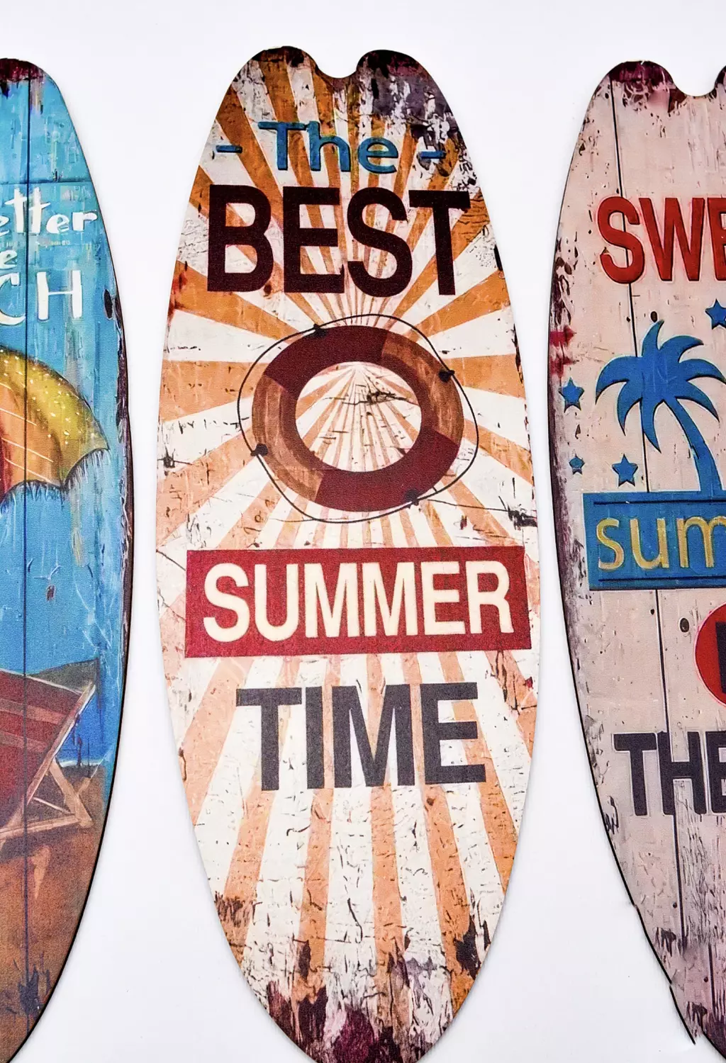 Beach Theme Wooden Surfboard Wall 6
