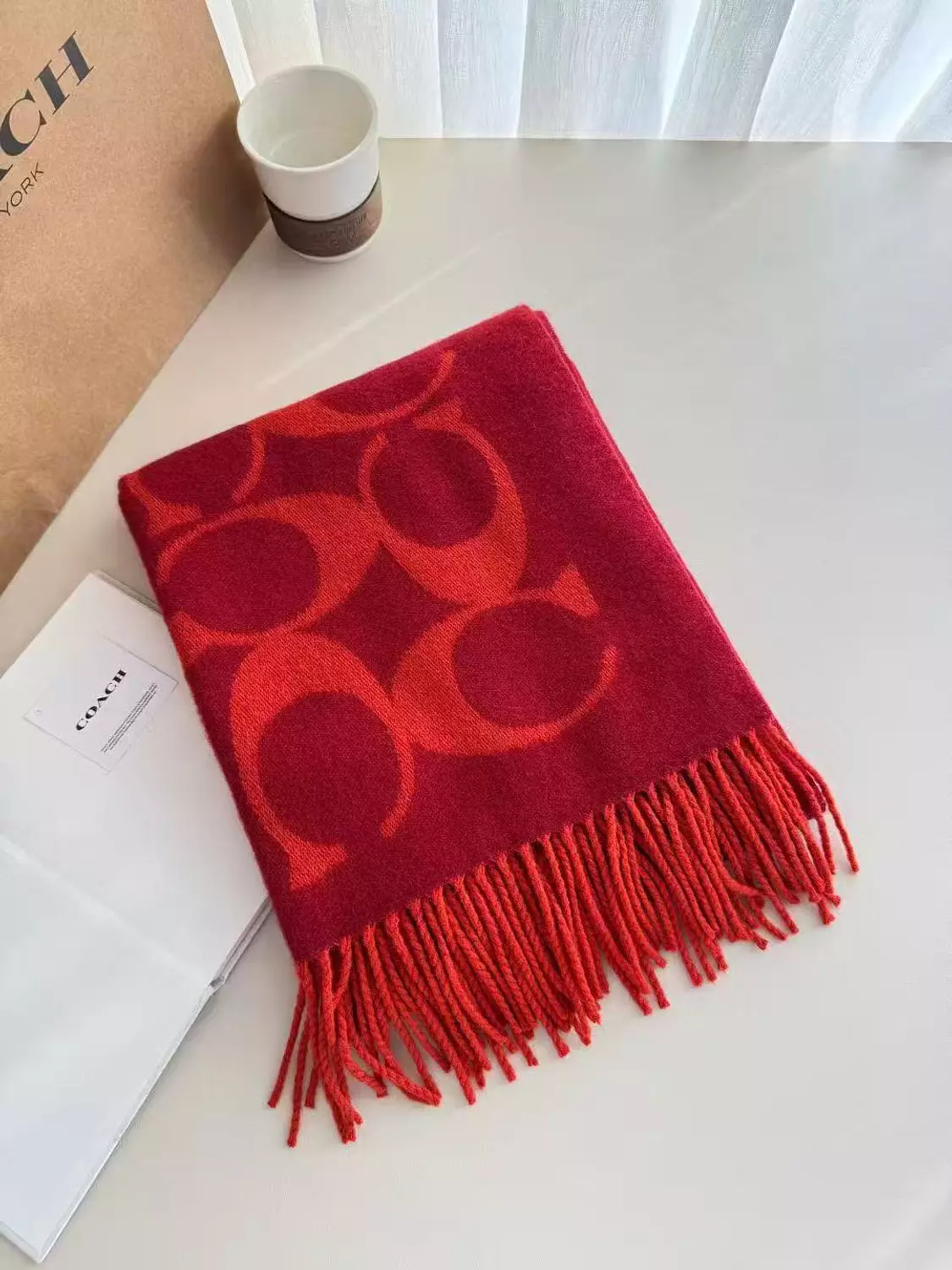 Red coach scarf 1