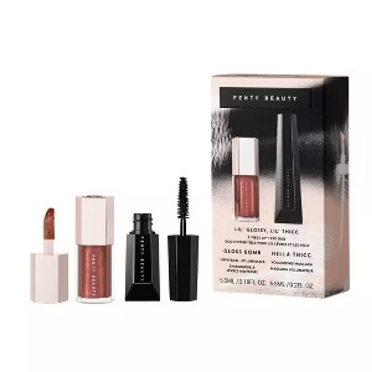 Fenty Beauty Lil' Glossy Lil'Thicc Lip & Eye Duo Holiday Makeup Gift Set 1