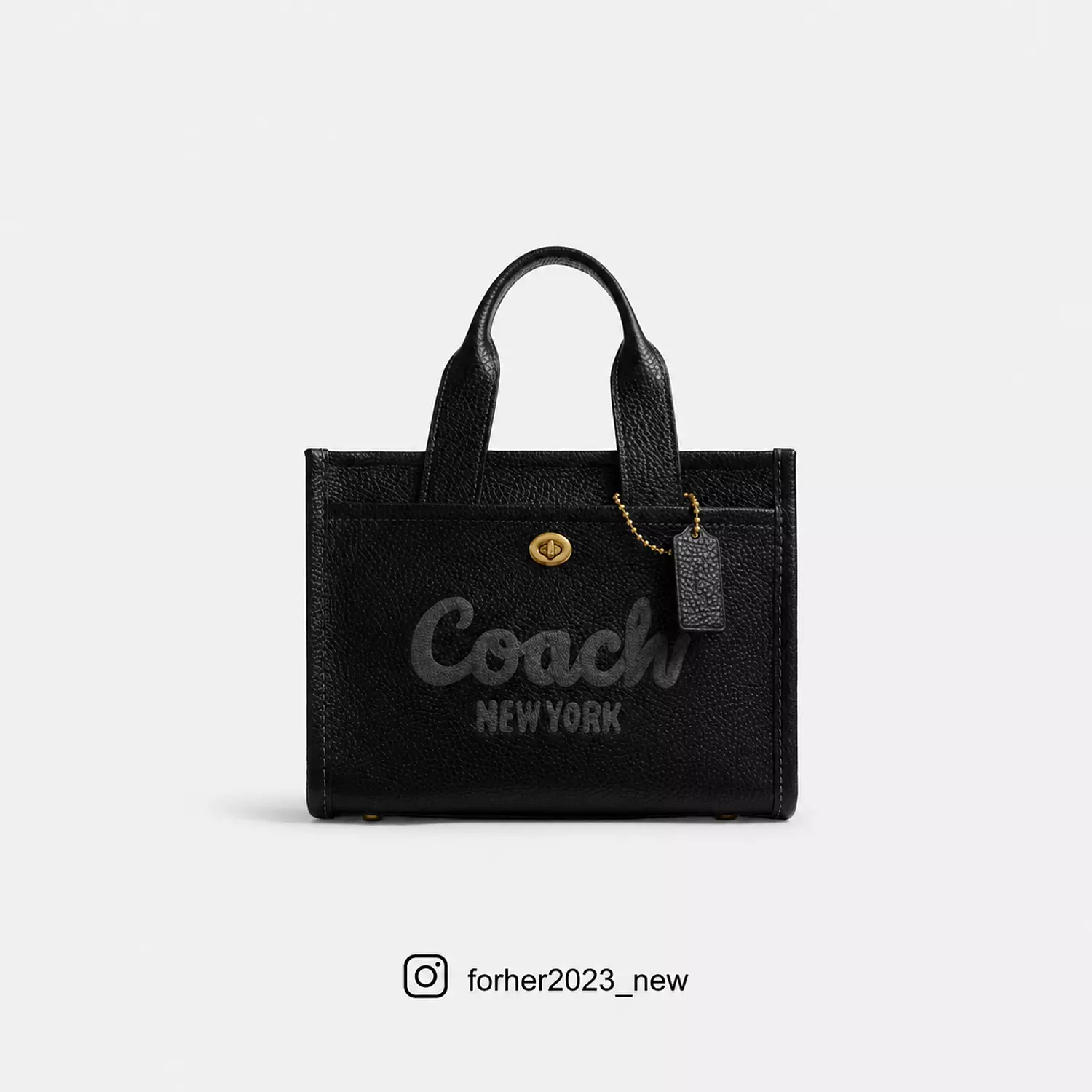 Coach Cargo Tote Bag 26 leather in black image