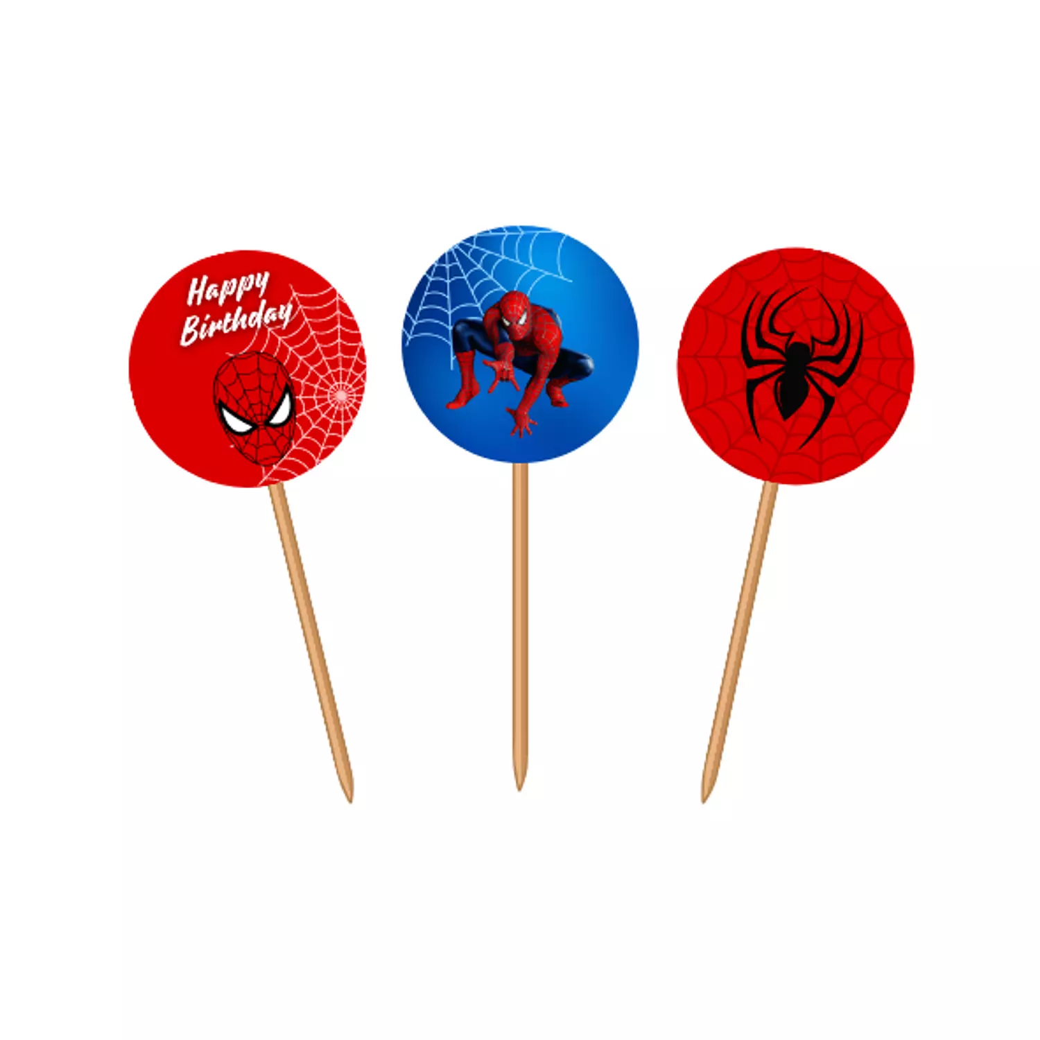 Spiderman Cupcake Toppers