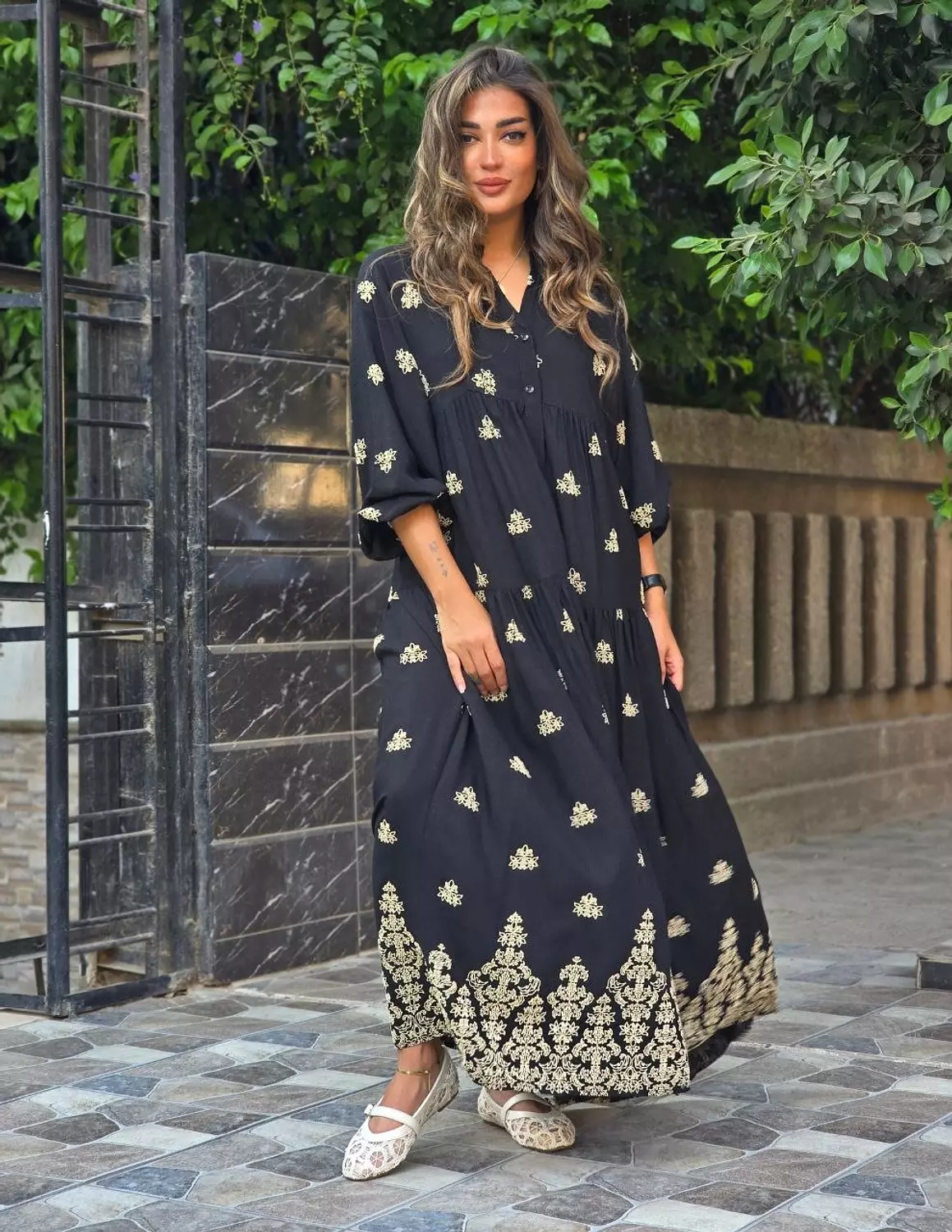 Black Embroidered dress 4