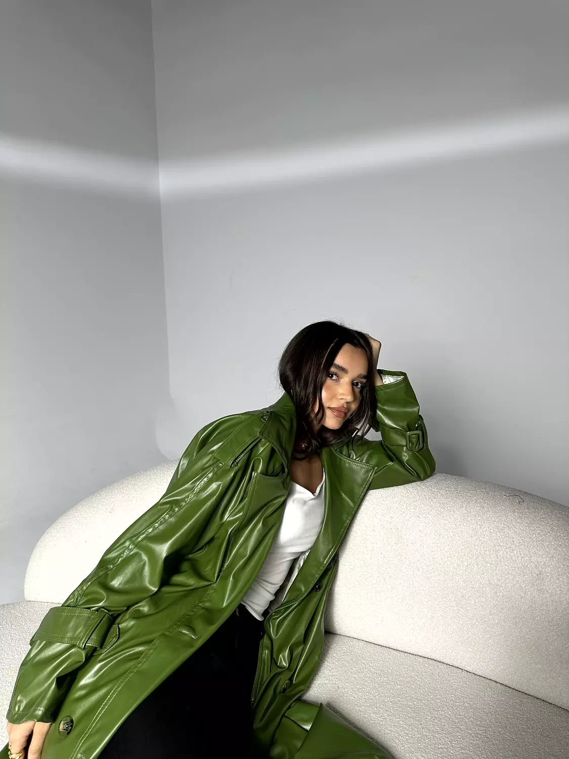 Avocado Leather coat 7