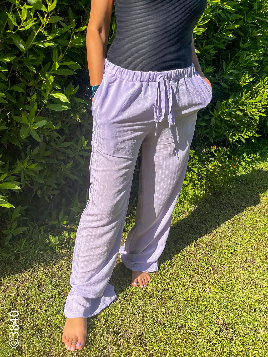 Lightweight Linen -blend Pants 💜 Soft Lilac 2