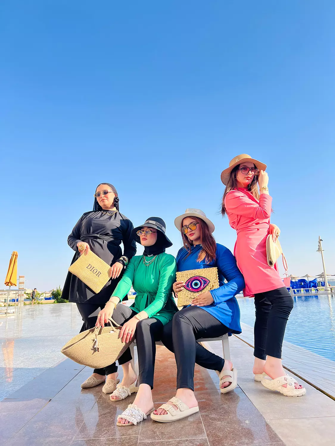 Waterproof Swimsuit (Long vest + legging + turban) 7