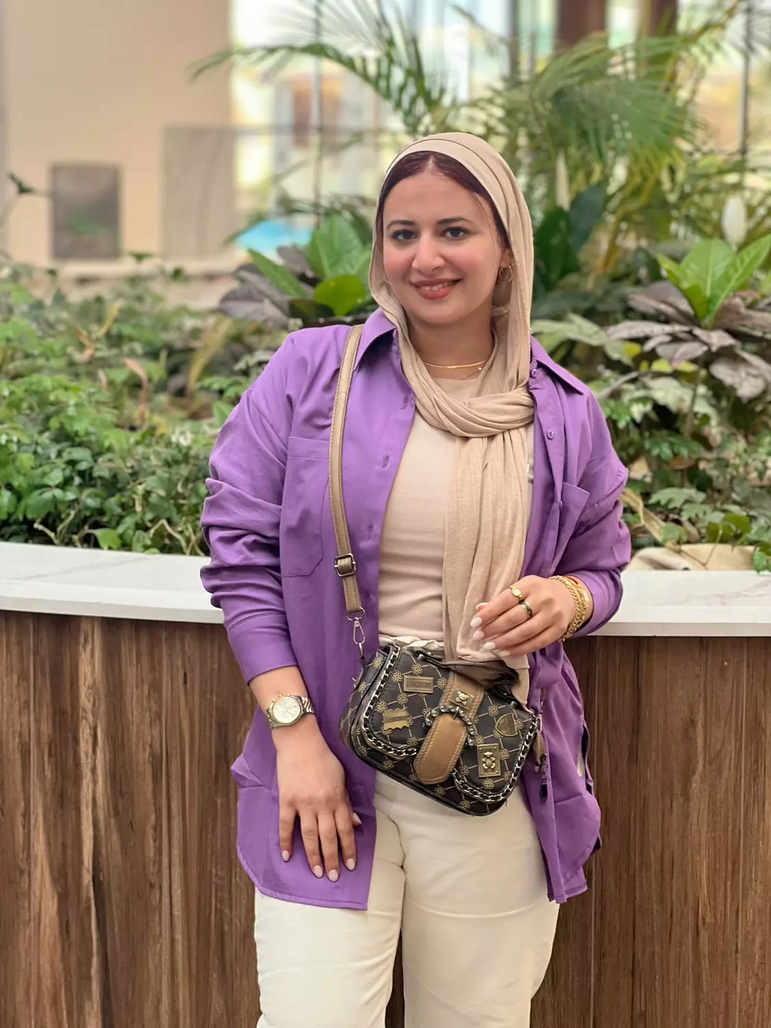 purple cotton shirt image