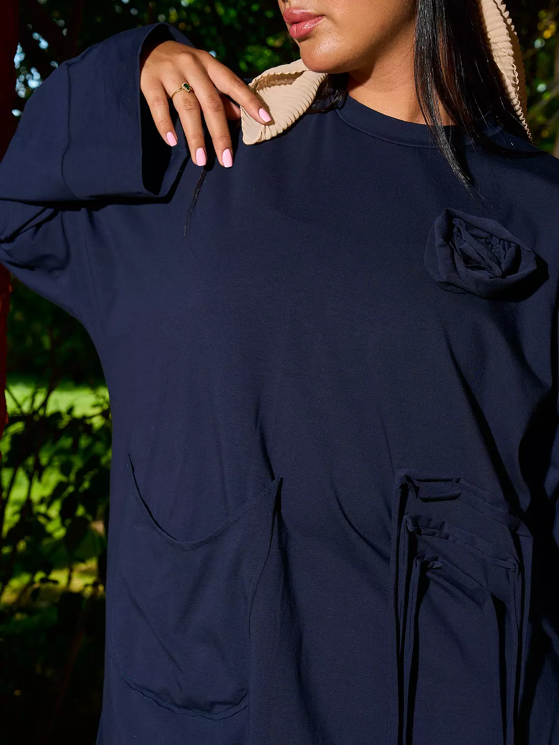 Worood Comfy Set with Pin - Navy Blue 10